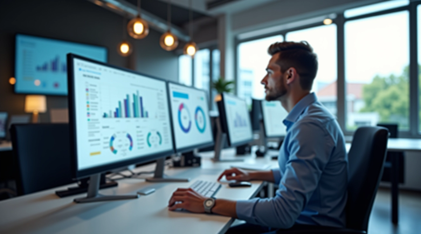 Modernus darbo biuras su SEO analitikomis