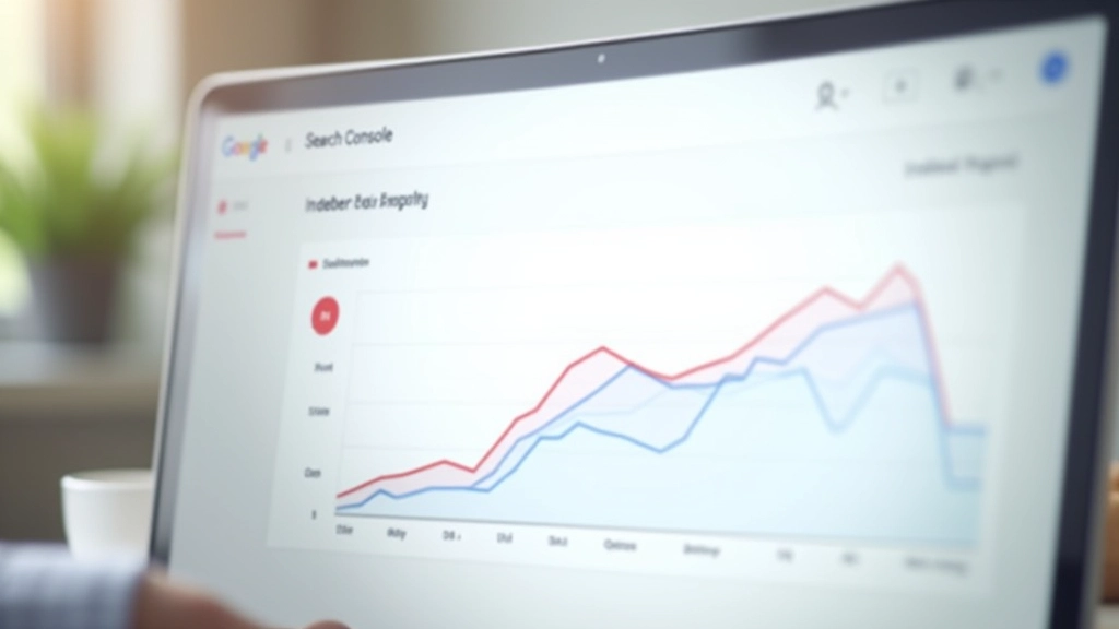 Google Search Console indeksavimo ataskaita su mėlynom ir žalionom linijom, rodančiomis indeksuotus ir neindeksuotus puslapius
